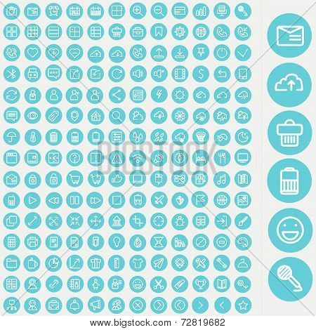 vector set of icons for web and user interface design