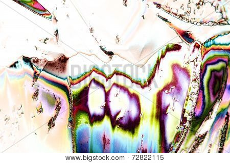 Microcrystals of tartaric acid in polarized light