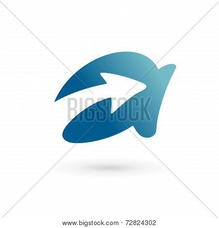 Letter A arrow logo icon