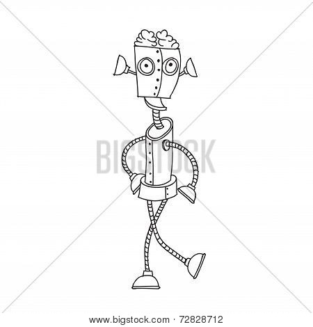 Retro Cartoon Robot