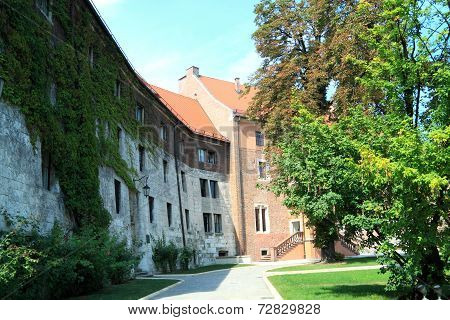 The Gothic Wawel Castle in Krakow Poland