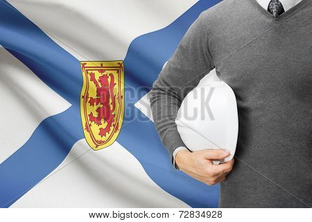 Engineer With Flag On Background Series - Nova Scotia