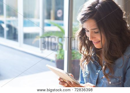 Woman Using Tablet