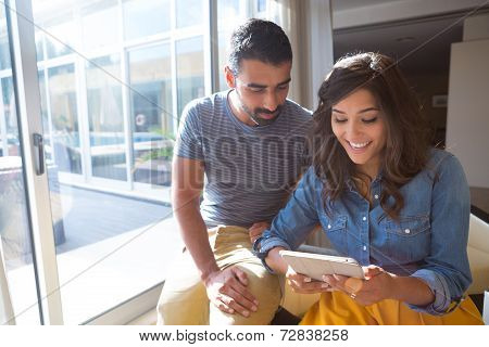 Couple Using Tablet