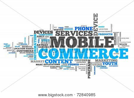 Word Cloud Mobile Commerce