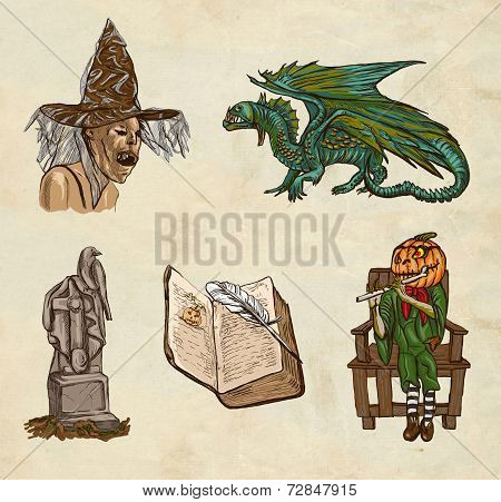 Halloween Avatars - An Hand Drawn Pack