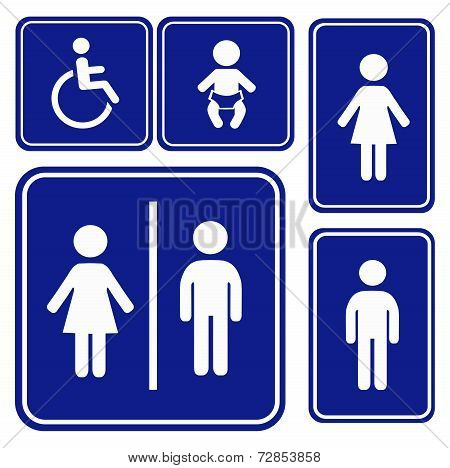 Vector illustration toilette sign
