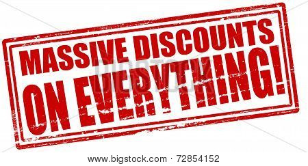 Massive Discounts On Everything