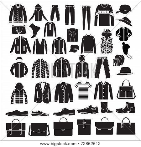 Men's Fashion Clothes And Accessories   - Illustration