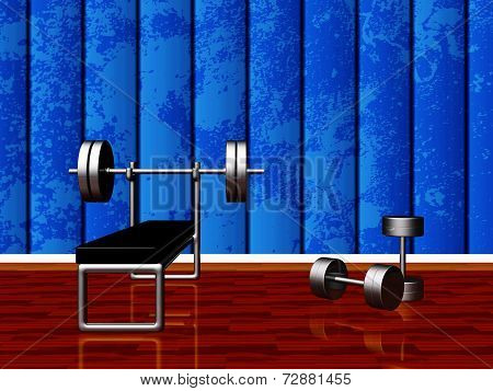 Home Gym With Bench Press And Dumbbells