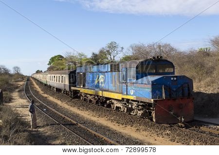 Nairobi to Mombasa train on the historic Uganda Railway