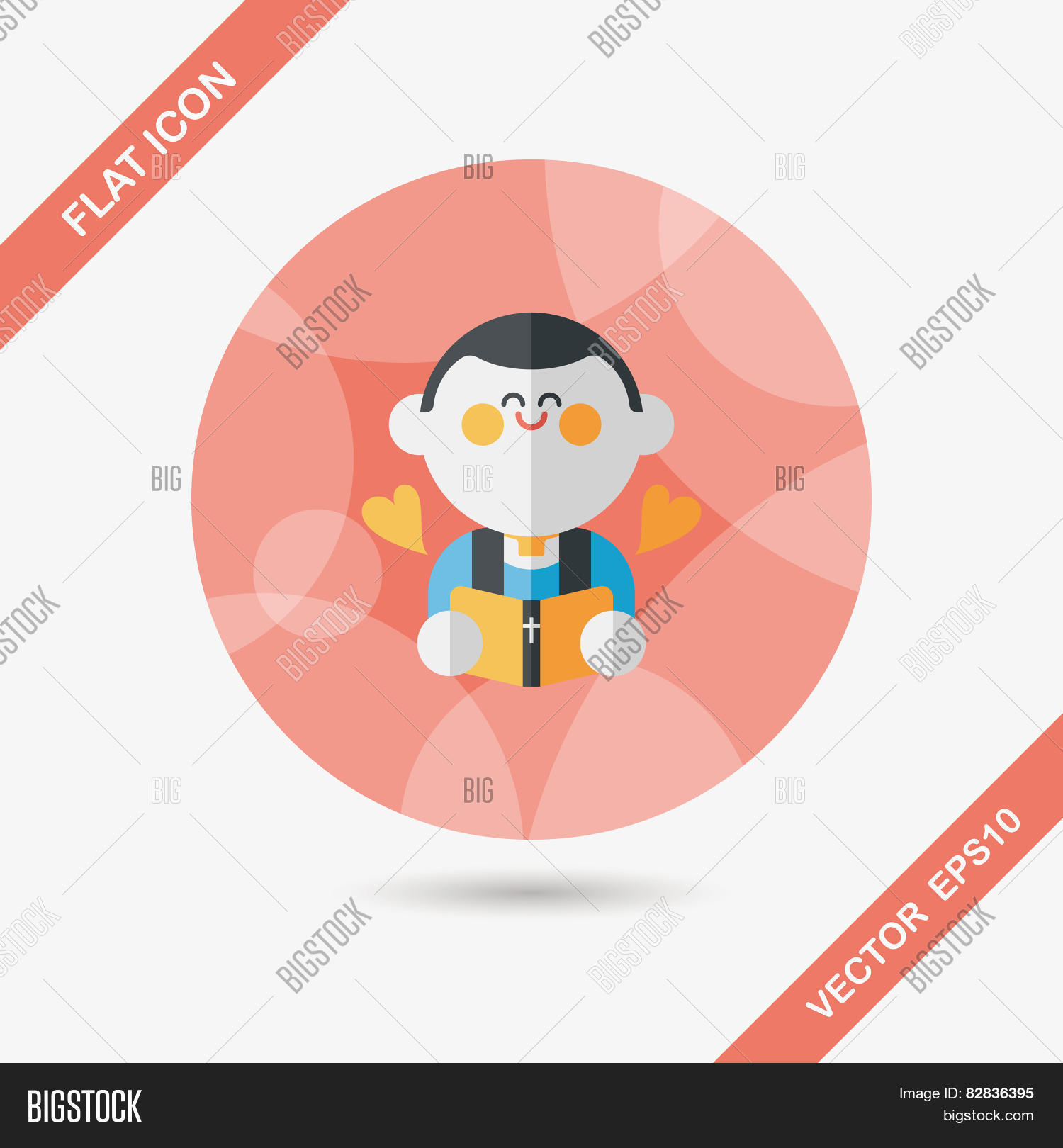 Wedding Priest Flat Vector Photo Free Trial Stock Wedding Priest Flat Icon With Long Shadow Eps10 Presiding Over A Ceremony