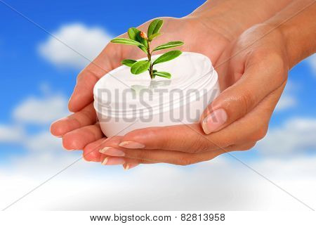 Hands or body care concept.