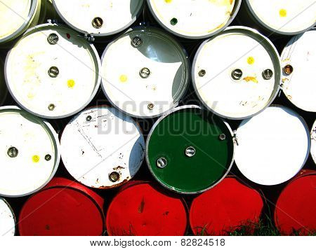 Colored Metal Barrels