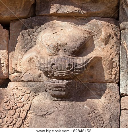Angkor Elephant terrace bas-relief, Cambodia