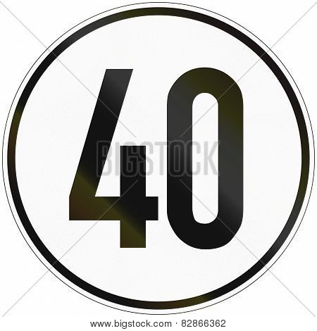 Speed Sign 40