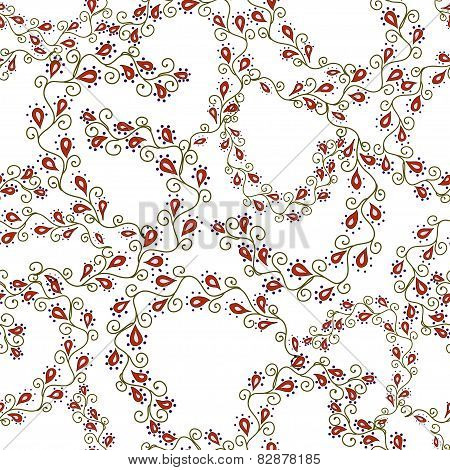 Seamless pattern with leaf