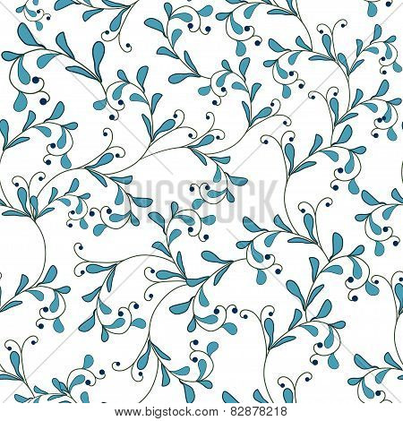 Seamless pattern with leaf