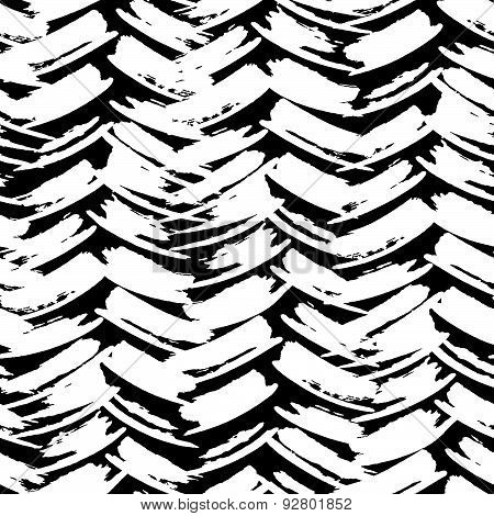 Seamless Vector Pattern, Hand Drawn Brush Textured Image Inspired By The Natural Vegetation Camoufla