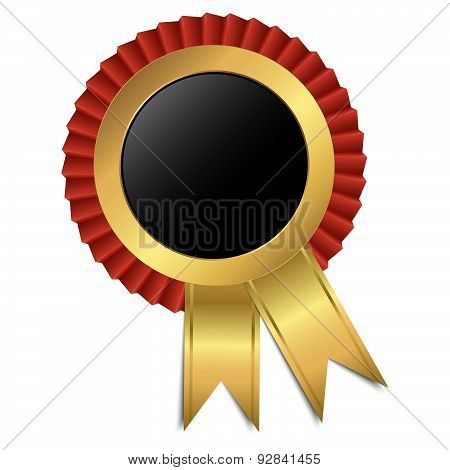Gold Button With Ribbon