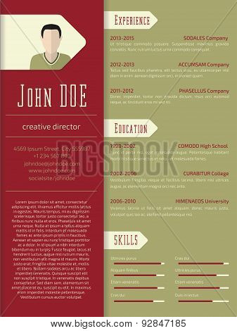Modern Cv Resume Template Design