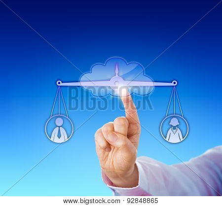Assessing A Female And A Male Worker In The Cloud
