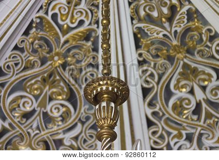 Ceiling And Chandelier Detail