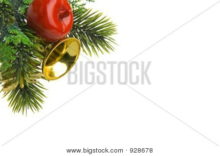 Ramo di abete decorato