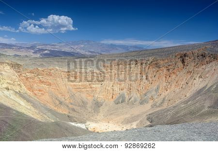 Geological Formations In Ubehebe Volcano In Death Valley National Park. The Ubehebe Crater Is The La