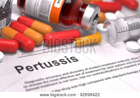 Pertussis Diagnosis. Medical Concept.