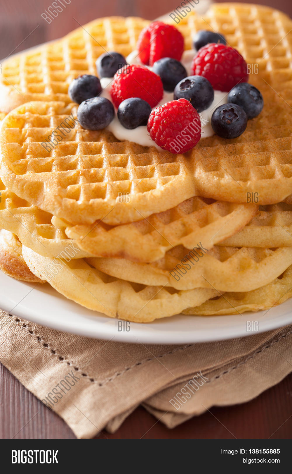 Waffles Creme Fraiche Image & Photo (Free Trial) Bigstock
