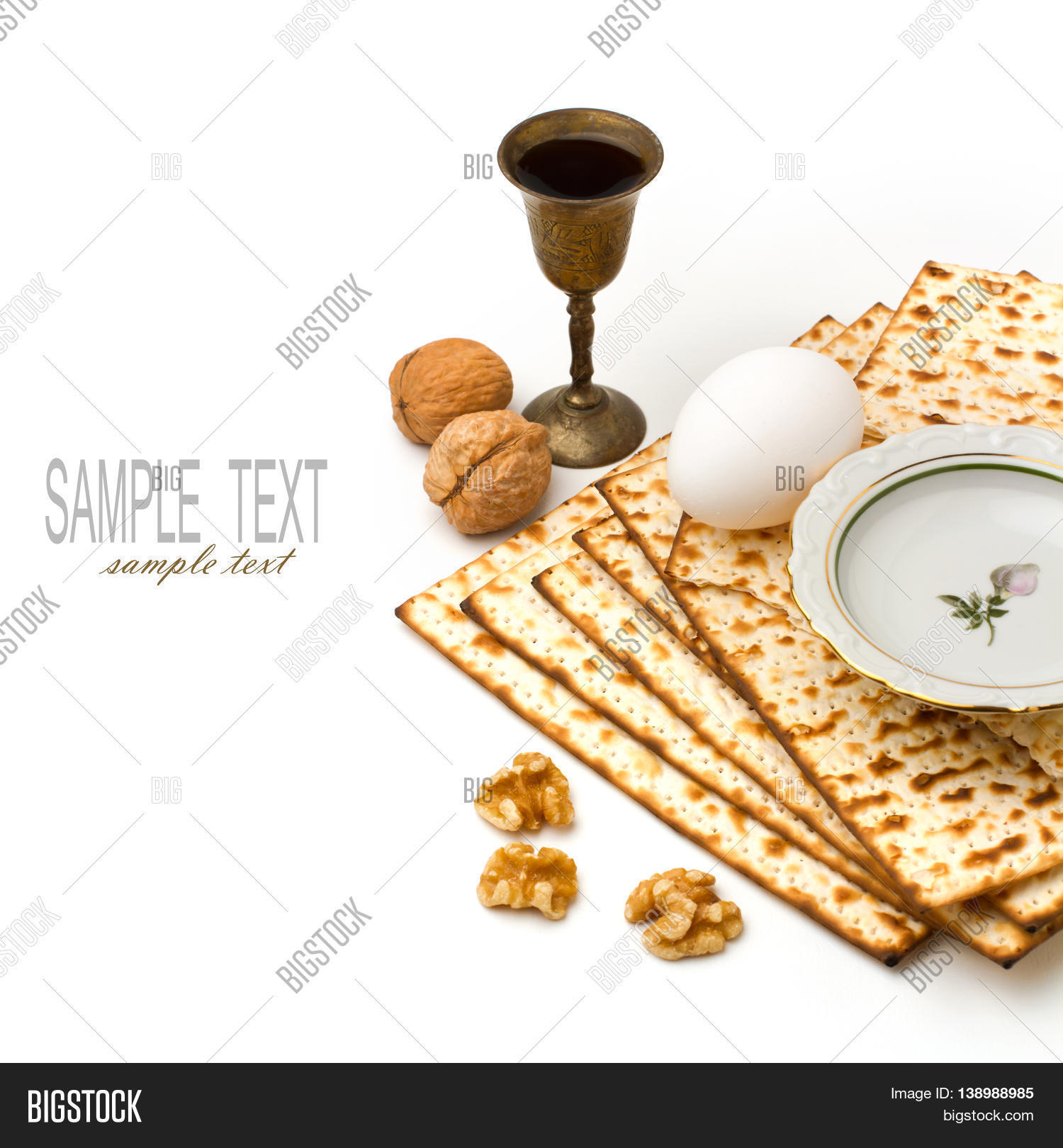 Matzo Egg Walnuts Wine Image & Photo (Free Trial) Bigstock