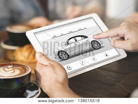 Car Rental Salesman Automobile Vehicles Concept 