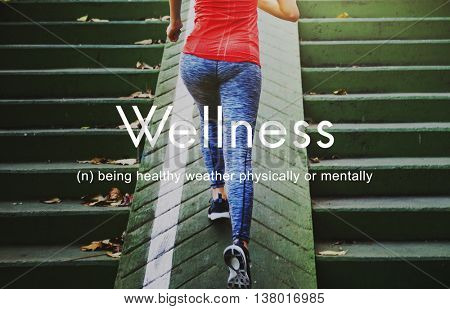 Salubrious Wellness Healthy Fitness Strong Powerful Concept
