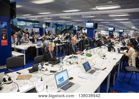 Press Center Of The Nato Summit In Warsaw