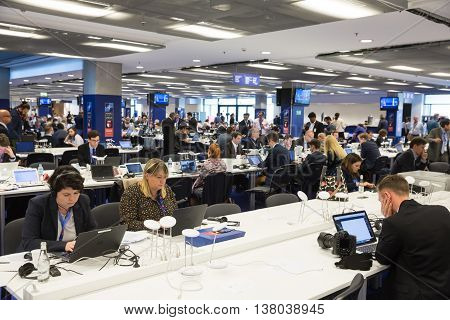 Press Center Of The Nato Summit In Warsaw