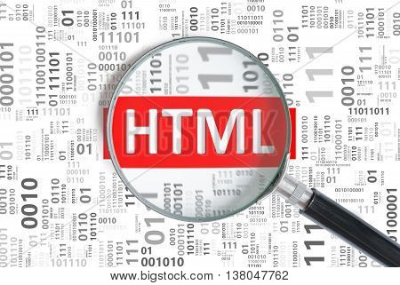 Website Development And Web Design Concept. Html Programming Lan