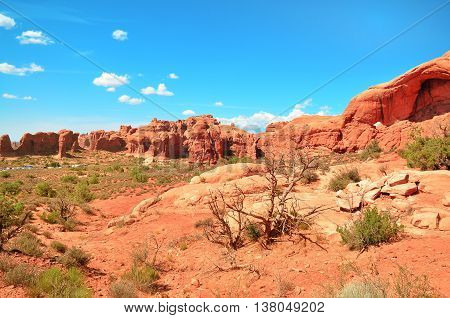 Rocks in Arches National Park Utah USA