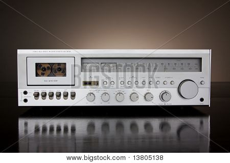 Ricevitore registratore a cassette stereo vintage