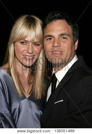 Mark Ruffalo and Sunrise Coigney at the Los Angeles premiere of 'Zodiac' held at the Paramount Pictures Studios in Hollywood, USA on March 1, 2007.