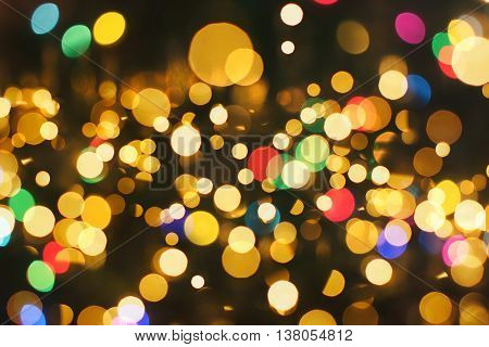 Twinkly Lights and Stars Christmas Background . Holiday festival backdrop