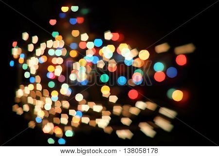 Twinkly Lights and Stars Christmas Background .
