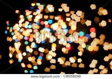 Twinkly Lights and Stars Christmas Background .