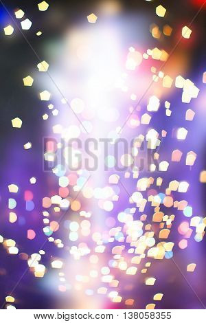 Twinkly Lights and Stars Christmas Background .