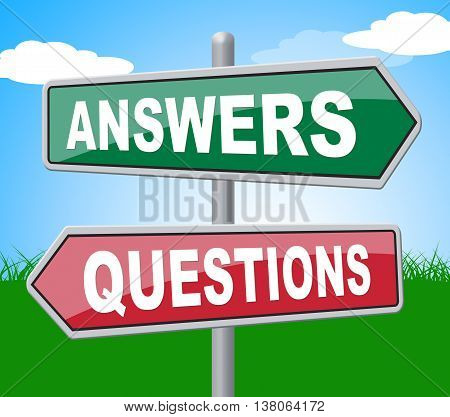 Answers Questions Indicates Template Displaying And Answering