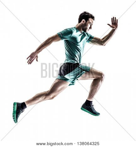 man runner jogger running  isolated