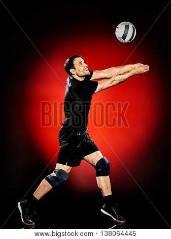 volley ball player man isolated