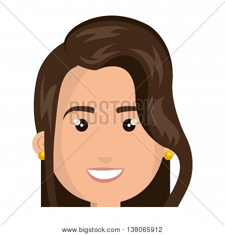 Young and beautiful woman with hair pompadour cartoon design, vector illustration graphic design.