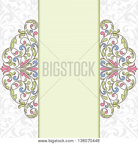 Floral pattern for invitation or greeting card.