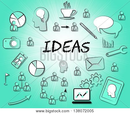Ideas Icons Means Choices Choose And Think
